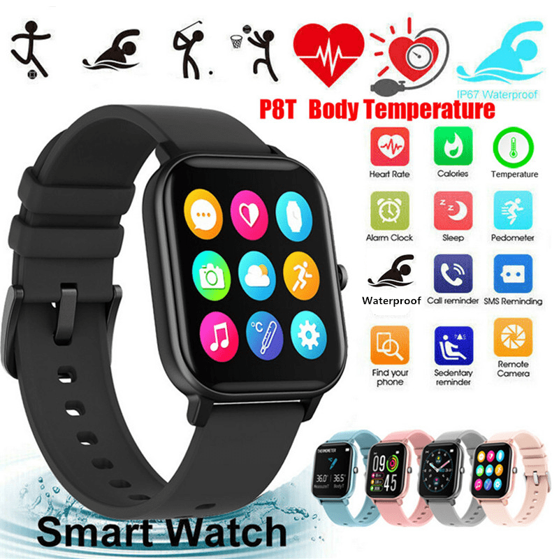 Body Temperature Smart Watch P8T Sports Heart Rate Monitor For Android iOS  Phone - Walmart.com