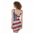 thumbnail image 2 of Grunge Usa Flag Print Sleeveless Bodycon Dress, American Flag Fashion Summer Maxi Dress For Women. Gifts For Us Independence Day, 4Th Of July, 2 of 4