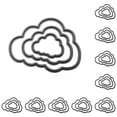 thumbnail image 3 of Plantilla de marco de nube Kearding Acero al Carbono Plata 63 * 43 mm 10Conjunto, 3 of 6