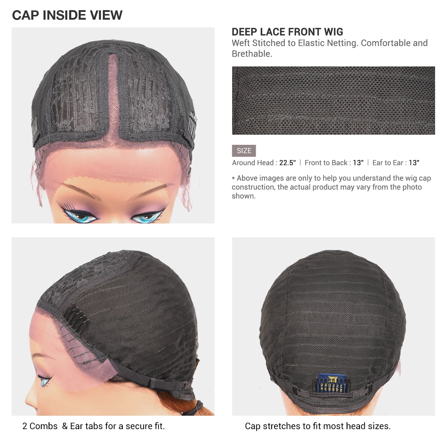 Shake-N-Go Human Hair Blend HD Lace Front Wig Legacy Flora (DARKGREY)