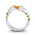 thumbnail image 4 of 1.20 Carat Natural Diamond Citrine & Peridot Gemstone Stylish Wedding Ring for Women Solid 14K White Gold Size 11.5 by Diamond-Capitals, 4 of 8