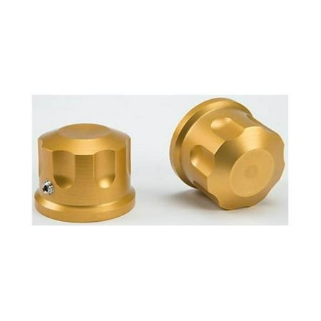 Front Axle Nut Covers Plug - Rooke Customs R-TAC102-T6 Front Axle Nut Covers - Gold