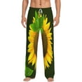 thumbnail image 2 of Picia Sunflower3 Mens Soft Woven Cotton Elastic Waistband Sleep Pajama Pant Lounge Sleep Pant With Pockets And Drawstring-Large, 2 of 9