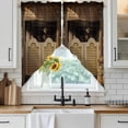 thumbnail image 3 of Swag Valance Curtains for Windows, Western Pubs Light Filtering Kitchen Curtains with Rod Pocket, Vintage Cowboy Countryside Retro Decorative Window Treatment Valances for Living Room, 36x45 - 2 PCS, 3 of 9