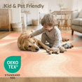 thumbnail image 4 of ODIKA 6'x9' Washable Area Rug Non-Slip, Easy Care, Peach Flowing Spiral Peachy Salmon Ivory Gradient Transitions for Family Room, Living Mater Bedroom, 4 of 7