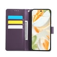 thumbnail image 7 of ELEHOLD Case for Google Pixel 9A, Flower Embossed Flip Leather Wallet Phone Case with 3 Card Slots & Wrist Strap,Darkpurple, 7 of 7