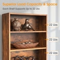 thumbnail image 6 of 3-Tier Bookcase, 31.5 Inch Industrial Storage Wall Shelf, Display Shelf for Living room, Bedroom, Retro Brown, 6 of 7