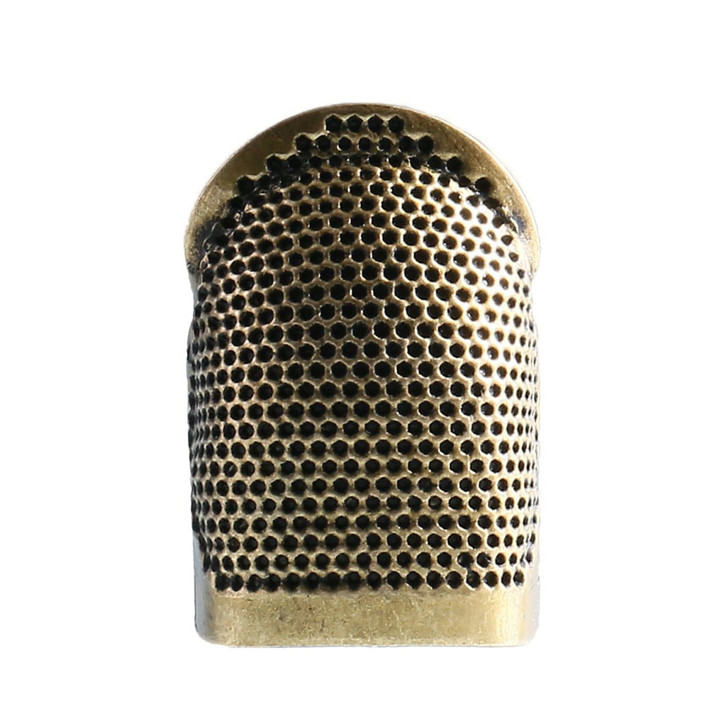 10 pcs Retro Finger Thimble Protector Sewing Pin Neddle Shield Metal F8A6