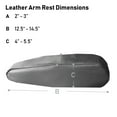thumbnail image 3 of FH Group Faux Leather Auto Armrest Cover for Cars, Vans, Set of 2 SUV - Gray, 3 of 4