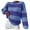 Blue, variant on HOWPAY Oversized Sweaters for Women Striped Color Block Long Sleeve Crew Neck Comfy Loose Fit Ribbed Knit Pullover Tops Lightweight Fall Clothes Watermelon Red S
