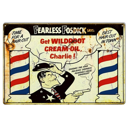 These Nostalgic Metal - Wildroot Cream Oil Nostalgic Reproduction Metal Sign 12