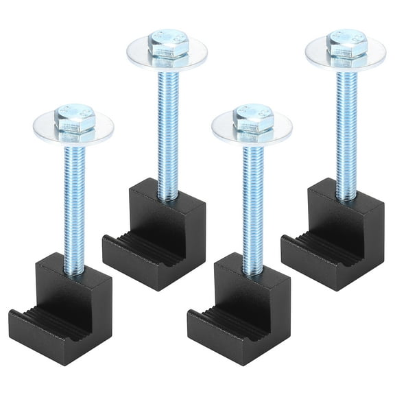 4 Pcs J Shape Hook Crossover Pickup Truck Tool Box Tie Downs Aluminum Alloy Black