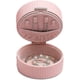 thumbnail image 2 of Small Jewelry Box, Travel Jewelry Box, Jewelry Organizer, Double Layer, Flannel Lining(pink), 2 of 5