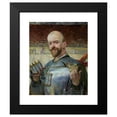 thumbnail image 2 of Jacek Malczewski 20x24 Black Modern Framed Museum Art Print Titled - Self-Portrait in Armour with Fiddles (1908), 2 of 5