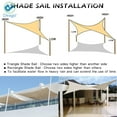 thumbnail image 5 of Deago 6.5' x 10' Waterproof Sun Shade Sail UV Block Awning Canopy Cover for Outdoor Patio Garden Beach Gray Rectangle, 5 of 6