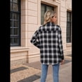 thumbnail image 3 of Camisas de Franela con Sobrecamisa A Cuadros Negra y Azul M, 3 of 8