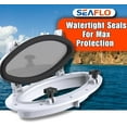 thumbnail image 3 of SEAFLO 16.1" x 8.6" Elliptical Oval Porthole Portlight Window - ABS Plastic & Tempered Glass, White, for Boat, Yacht, and Marine Applications, 3 of 8