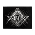 thumbnail image 3 of DouZhe Mason Masonic Brothers Pattern Area Rugs Non-Slip Machine Washable Floor Mat, Black Style Carpet Doormat, 63x48 inches, 3 of 6