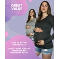 thumbnail image 5 of MISS POPULAR 3 Pack Maternity Long Sleeve Shirts Assorted Styles and Colors, 5 of 5