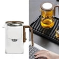 thumbnail image 2 of pdqouc Clearance Water Separation Glass Teapot with Wooden Handle Teapot Glass Teapot with Infuser Magical Teapot Glass Glass Teapot with Strainer Filter Teapot with Infusers, 2 of 9