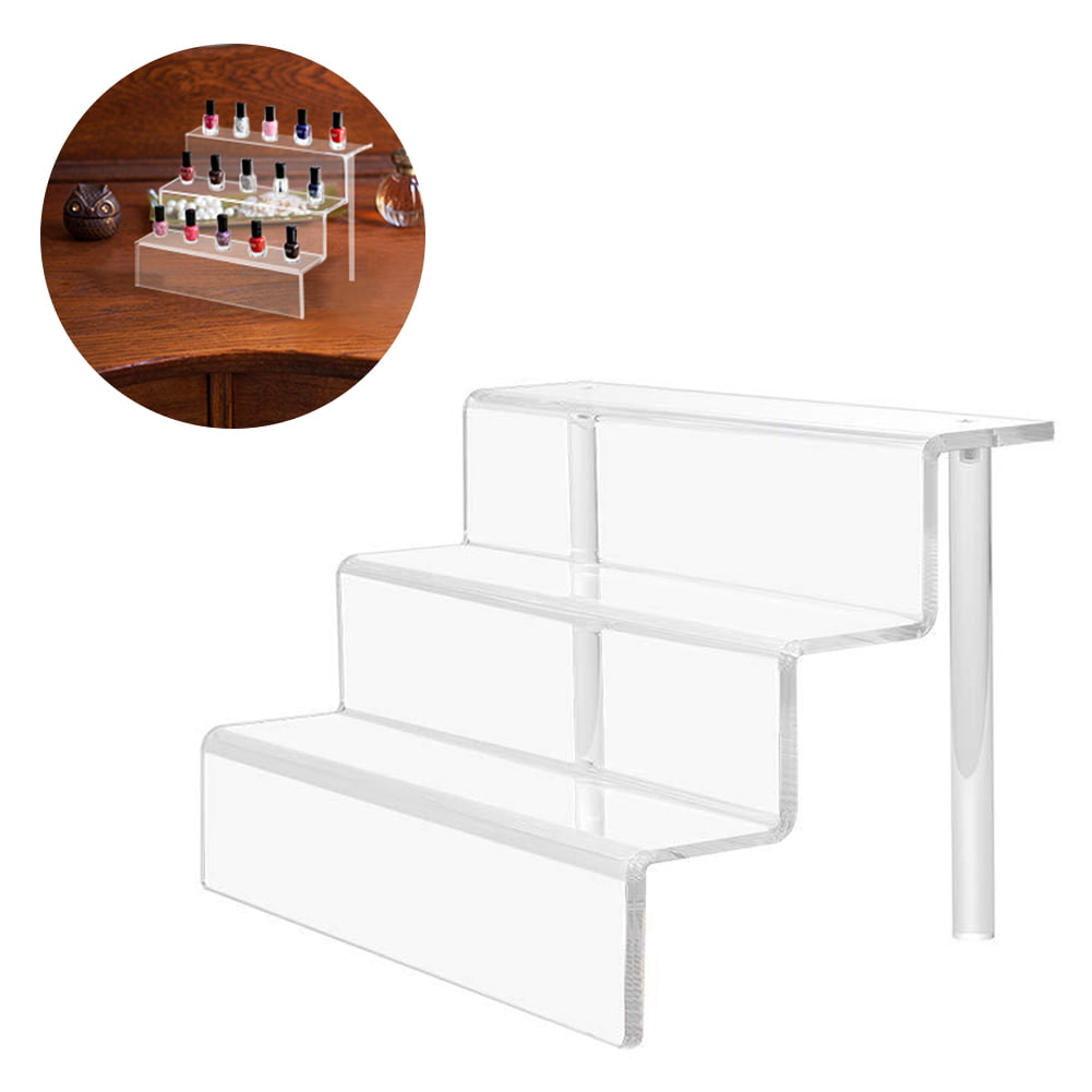 Oxide metriek omvatten Acrylic Riser Display Shelf for Amiibo Funko POP Figures, Cupcakes Stand  for Cabinet, Countertops, Table - 3-Tier, Clear - Walmart.com
