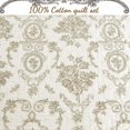 thumbnail image 6 of Cozy Line Home Fashions Floral Cotton/Polyester Reversible Quilt Set, King, Beige, 6 of 6