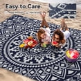 thumbnail image 7 of VUNATE Outdoor Rug 8'x10' Patio Rug Waterproof Woven Plastic Indoor Outdoor Mat for Picnic RV Porch Camping Reversible Lightweight Boho Outside Rug Blue and Gray, 7 of 7