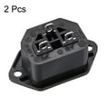thumbnail image 3 of C13 Panel Mount Plug Adapter 250V AC 10A 3 Pins  IEC Inlet Module Plug Power Connector Socket Straight 2 pcs, 3 of 5