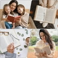 thumbnail image 3 of Metal Bookmark 3D Vintage Sun Moon Stars Glow in The Dark for Women Book Lovers  (Silver Color), 3 of 4
