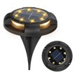 thumbnail image 1 of Luz solar de suelo 12 luces solares LED (8 luces principales 4 luces laterales) Luz de suelo brillante impermeable para exteriores mejorada con energía solar para patio de pasarela Wmkox2371yii hfskjfh2364, 1 of 3