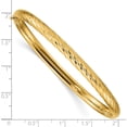 thumbnail image 3 of 10K Yellow Gold 3/16 Textured Hinged Bangle (Width 4.75) (Length 7.5) - Jbsp, 3 of 5