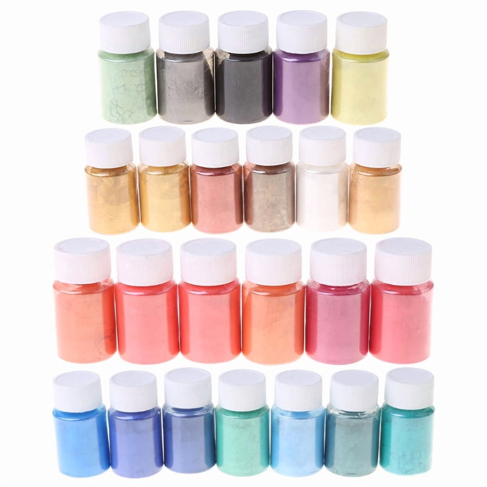 24 Colors Pearlescent Natural Mica Mineral Powder Epoxy Resin Dye Pearl Pigment
