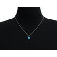 thumbnail image 4 of SuperJeweler 1 1/2 Carat Oval Shape Blue Topaz Necklace In Sterling Silver, 18 Inches For Women, 4 of 5