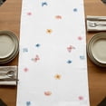 thumbnail image 5 of Table Runners 70 Inches Long Dress Scarves, Spring Flowers Farmhouse Coffee/Dining/Kitchen Table Decor, Holiday Table Runner, Watercolor Floral Leaves Butterflies Plant 13x70 Inch, 5 of 9