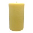 thumbnail image 2 of Pure Organic Natural Handmade Golden Yellow Honey 100 % Beeswax Pillar Candle 3" x 6", 2 of 2