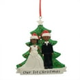 thumbnail image 3 of Maxora Personalized Christmas Ornament Marriage Couple 1st Christmas Ethic Skin Customized Ornament Free Customize, 3 of 8
