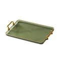thumbnail image 3 of Luxury Home Serving Tray Countertop Organizer Rectangular Food Cup Serving Tray Green, 3 of 6