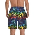 thumbnail image 3 of Naloa Magical Mushrooms and Flowers Men's Beach Shorts, Surfing shorts, Swim trunks, Quick Dry Swim Trunks for Surfing Beach Fun - Large, 3 of 9