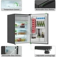 thumbnail image 5 of 4.3 Cu.Ft Mini Fridge with Freezer, Single Door Mini Fridge, 7 Settings Temperature Adjustable, Mini Refrigerator for Apartment Bedroom, Office, Dorm(Black), 5 of 7