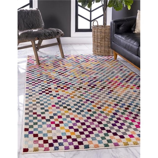 Unique Loom 3139808 8 x 10 ft. Palm Bay Chromatic Rectangular Rug, Multi Color