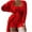 Red, variant on Women's 3-Piece Winter Plush Outfit - Hooded Cardigan, Crop Top & Shorts, Cozy Loungewear Set