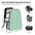 thumbnail image 4 of Honeii Tropical Pineapple Print Clear Backpack Heavy Duty Transparent Bag 17" See Through BookBag for Women Men Adults Work Festival Sports Travel, 4 of 7