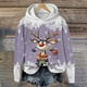 thumbnail image 2 of WILLBEST Sudadera con Capucha Oversize para Mujer, Estilo Casual, con Estampado Navideño de Ciervos con Cabeza Grande y Copos de Nieve, Cuello Redondo, Manga Larga y Diseño Ligero XXX-Grande, 2 of 4