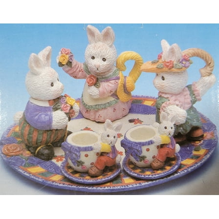 Young's Collectables RABBIT TEA SET, New (30340)