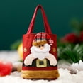 thumbnail image 4 of Mosey Christmas Gift Handbag Portable Handle Cartoon 3D Santa Snowman Elk Bear Heavy Duty Cloth Grocery Treat Candy Party Favor Present Bag, 4 of 8