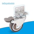 thumbnail image 4 of HSHDLDF 4 Pcs 2 Pouces Roulettes Pivotantes en L avec Frein, Roues Silencieuses en Caoutchouc TPE Boîtier en Métal Roulette de Remplacement pour Meubles Lit de Bébé Armoire Chariots Chariot Table, Capacité de Charge 240 Lb, 4 of 7