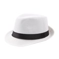 thumbnail image 2 of Dengjunhu Unisex Summer Panama Linen Fedora Hat Short Brim Beach Sun Cap Classic, 2 of 7