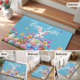 thumbnail image 6 of Blue Easter 2'x3' Washable Rug, Spring Rabbit Colorful Eggs Tulip Butterfly Non-Slip Soft Doormat Area Rugs for Entrance Bathroom Bedsides, Carpet for Kitchen Bedroom, Entryway Floor Mat, 6 of 9