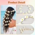 thumbnail image 5 of GIXUSIL 2Pcs Flower Hippie Headband, Sunflower Crown Daisy Hair Wreath, Sunflower Headpiece for Summer Bridal Headpiece Photo Props Hair Accessories (White, Yellow), 5 of 7