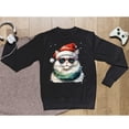 thumbnail image 5 of Hello Winter Persian Frosty Morning Walk Welcome Snowy Christmas Sweatshirt Unisex Merch Cat Lover Kitten Owner Gifts - 02018, 5 of 6